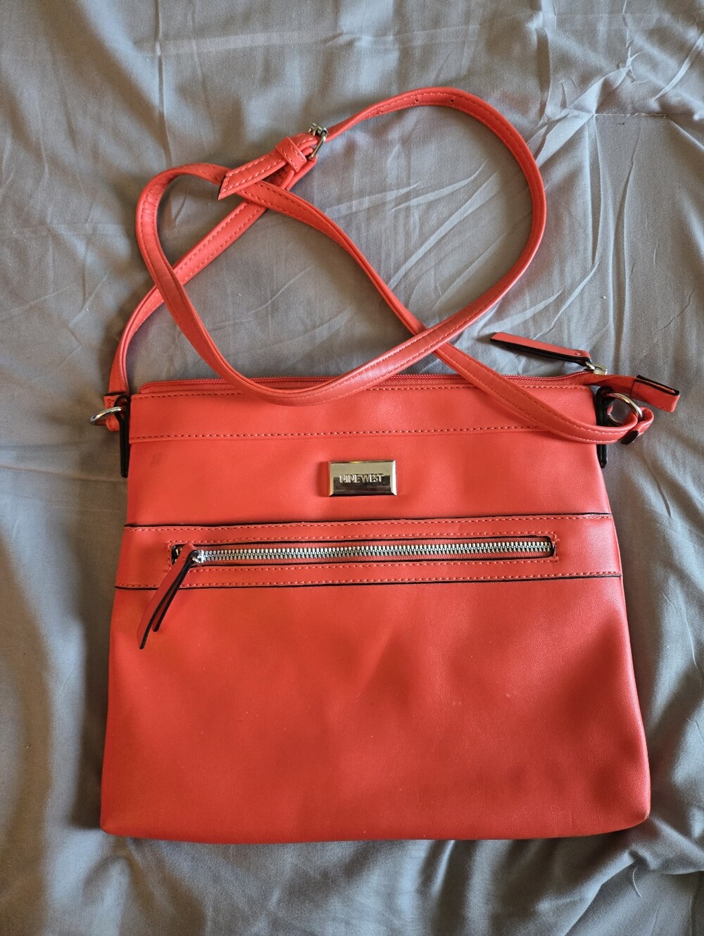 Nine West Coral-Red Crossbody Bag